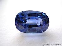 Oval cut blue sapphire 
