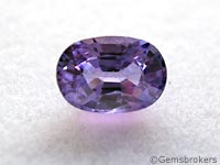 Violet sapphire oval cut