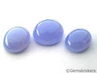 Wallis blue agate cabochons