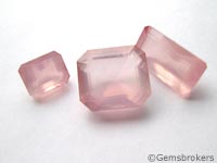 Rose quartz en taille octogone